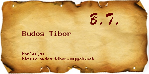 Budos Tibor névjegykártya